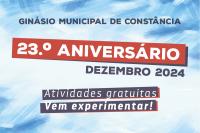 Ler notícia: Atividades gratuitas no 23.º aniversário do Ginásio Municipal