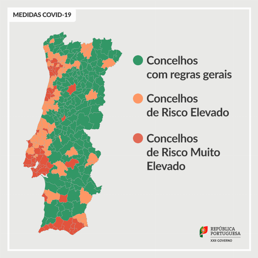 Mapa Portugal Concelhos