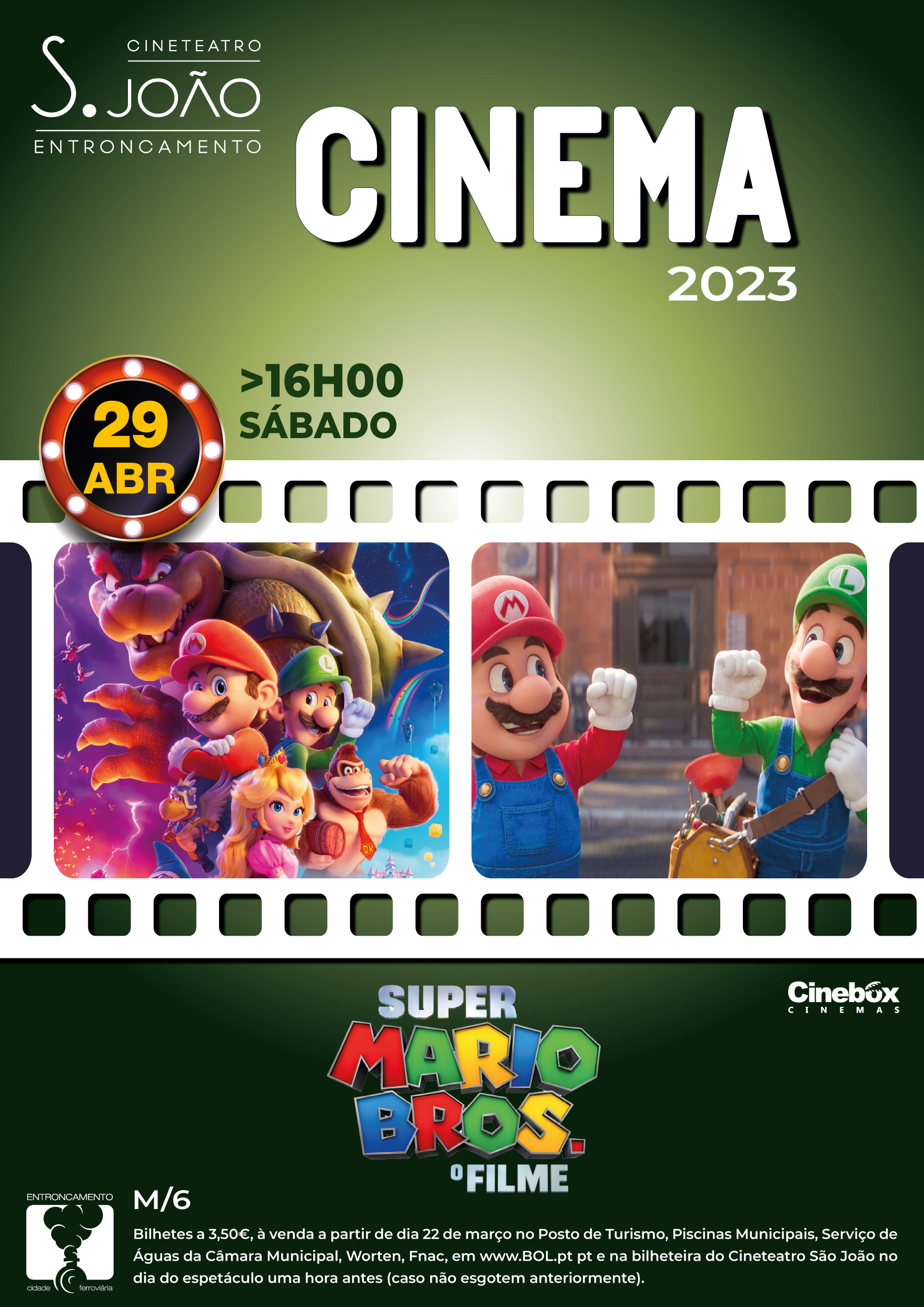 Super Mario Bros: O Filme chega aos cinemas em 6 de abril!
